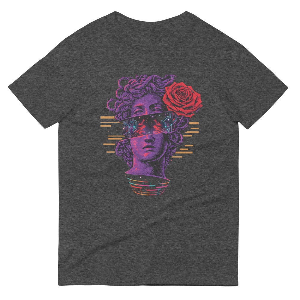 Crimson Rose Glitch Bust - Heather Dark Grey