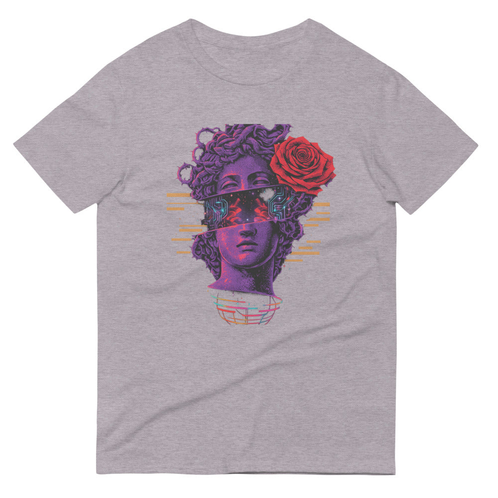Crimson Rose Glitch Bust - Heather Grey