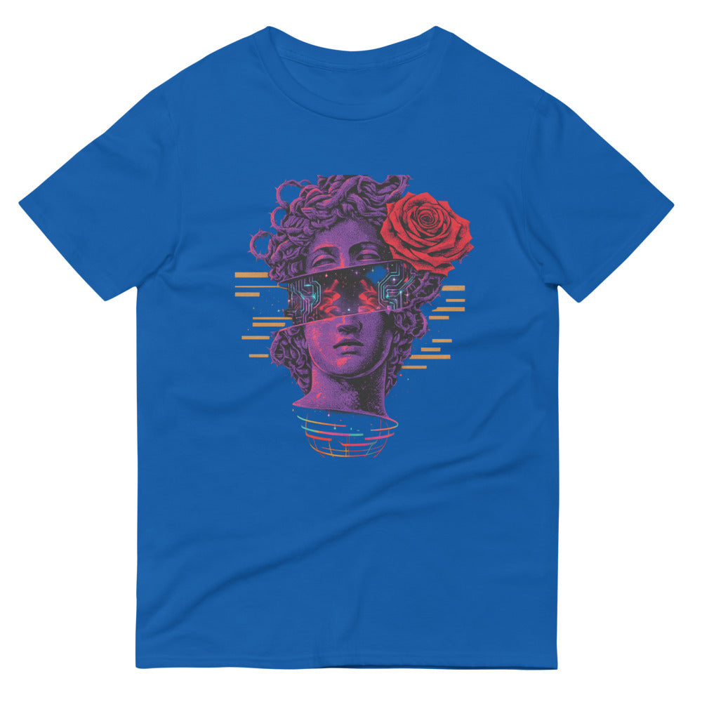 Crimson Rose Glitch Bust - Royal Blue
