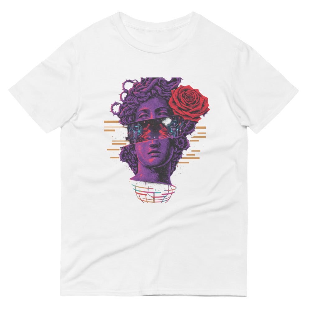 Crimson Rose Glitch Bust - White