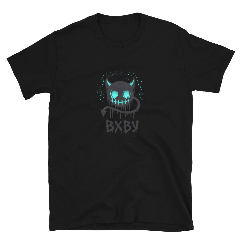 Neon Halo Drip Cat - Black