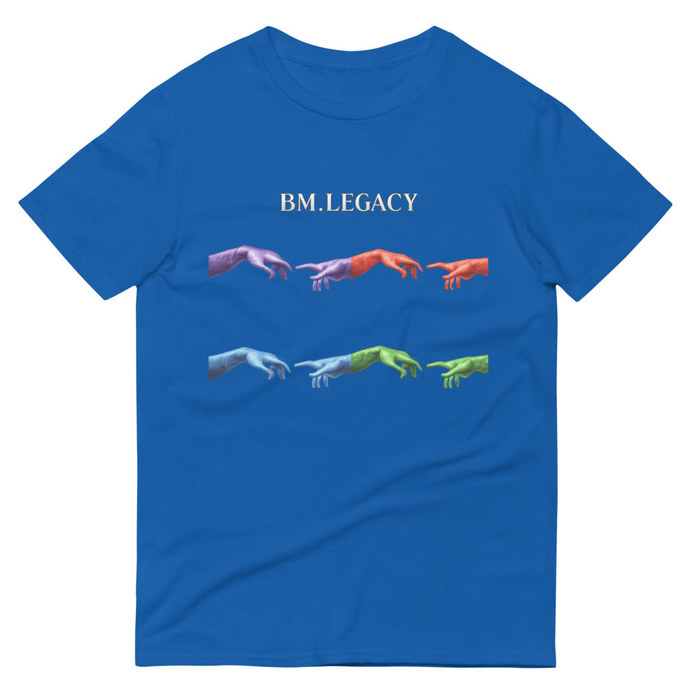 Prismatic Hands Black Tee - Royal Blue