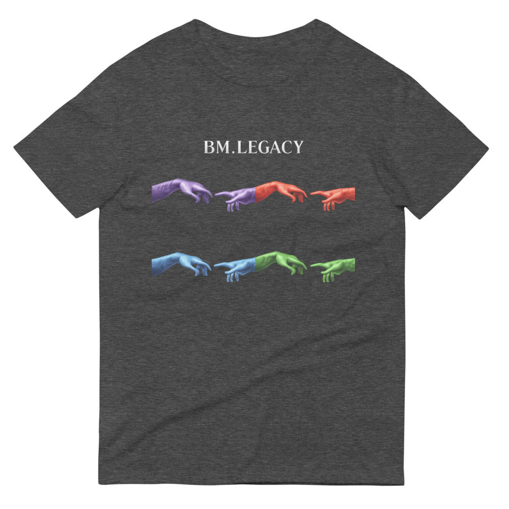 Prismatic Hands Black Tee - Heather Dark Grey