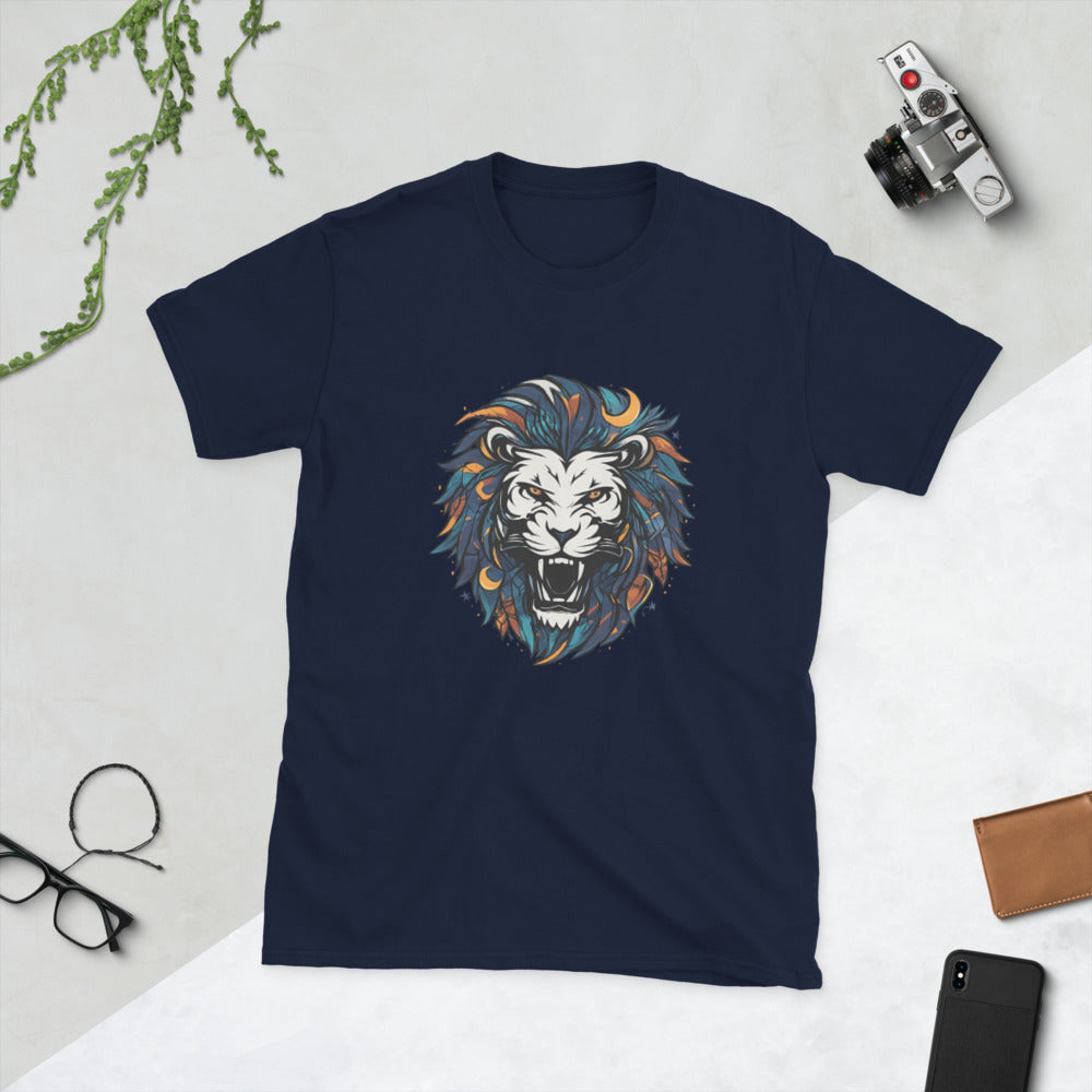 Lunar Mosaic Lion - Navy