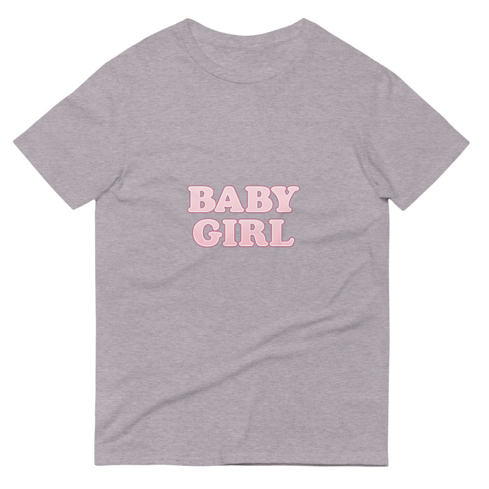 Blush Neon Baby Girl Poster - Heather Grey