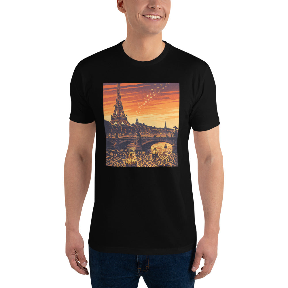 Lantern Moths Over Iron Tower - Black