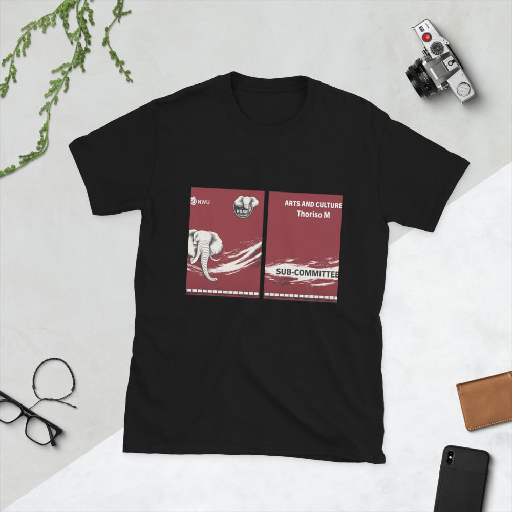 Maroon Elephant Wave T-Shirt - Black