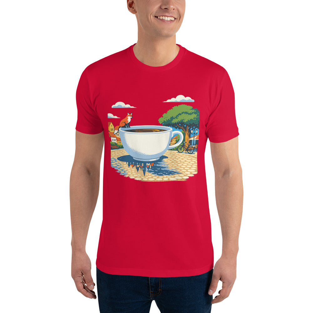 Upside-Down Village in a Teacup - Red