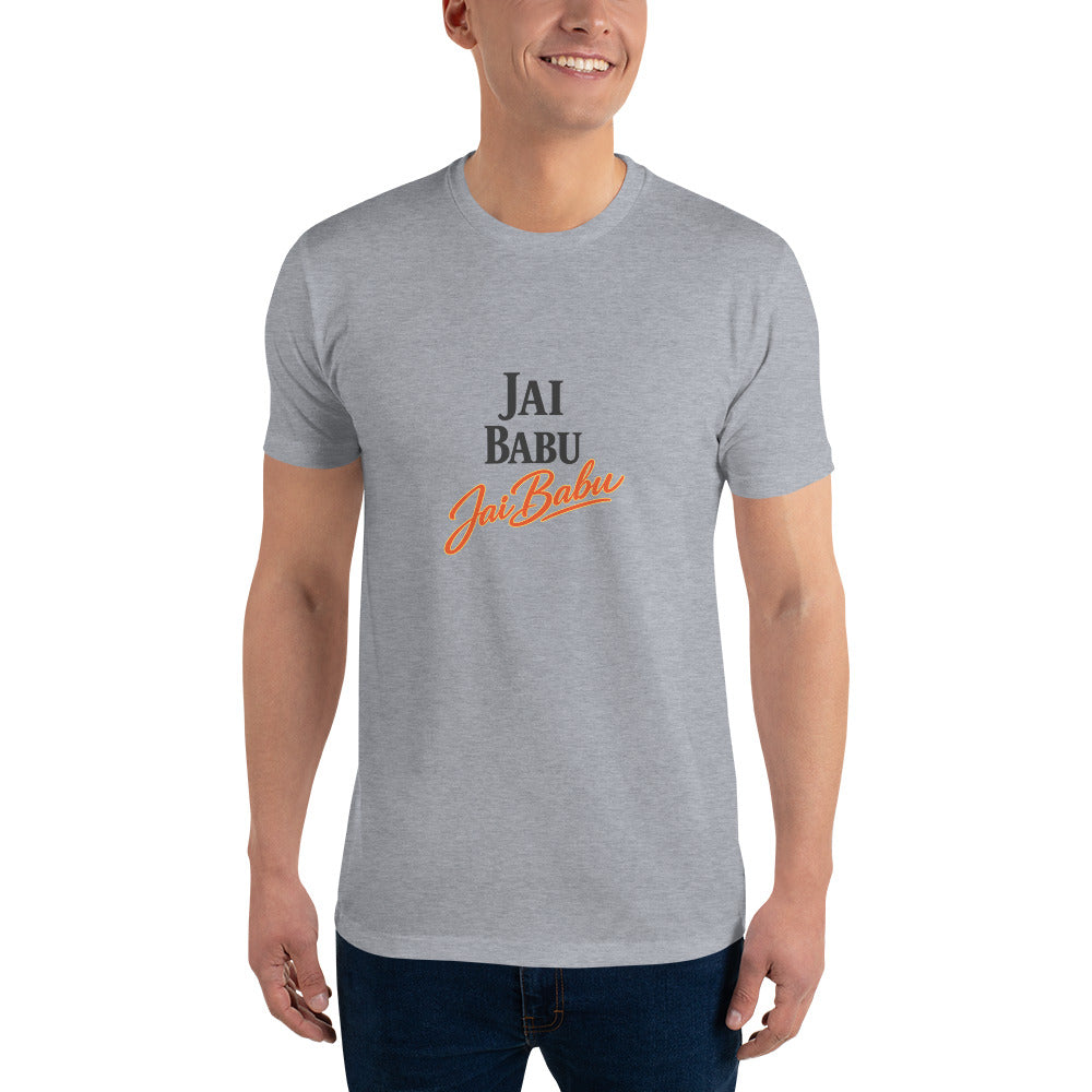 Jai Babu Neon Script Tee - Heather Grey