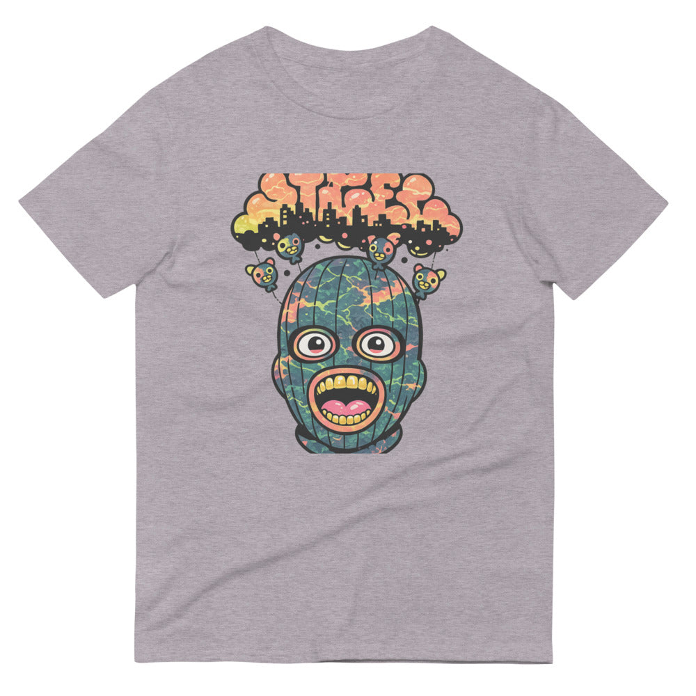 Neon Marble Canopy Mask - Heather Grey