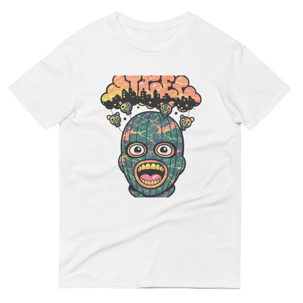 Neon Marble Canopy Mask - White