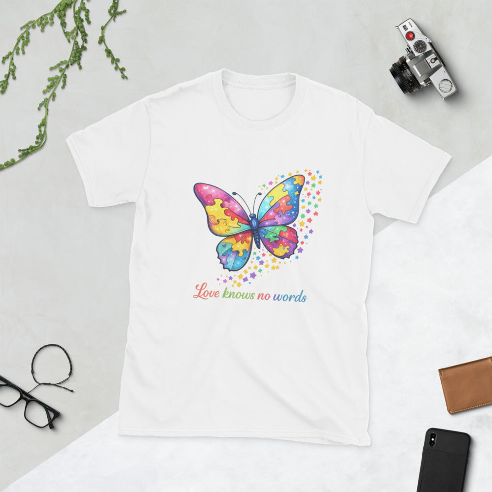 Starlit Rainbow Butterfly - White