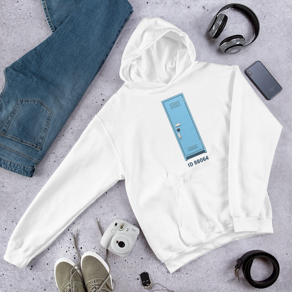 Retro Blue Locker Hoodie ID 88064 - View 1