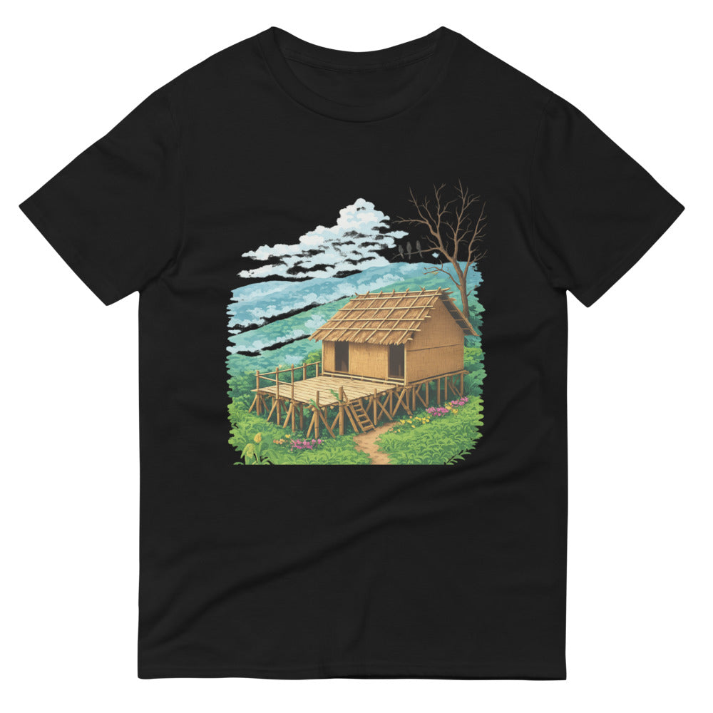 Misty Hilltop Bamboo Retreat - Black