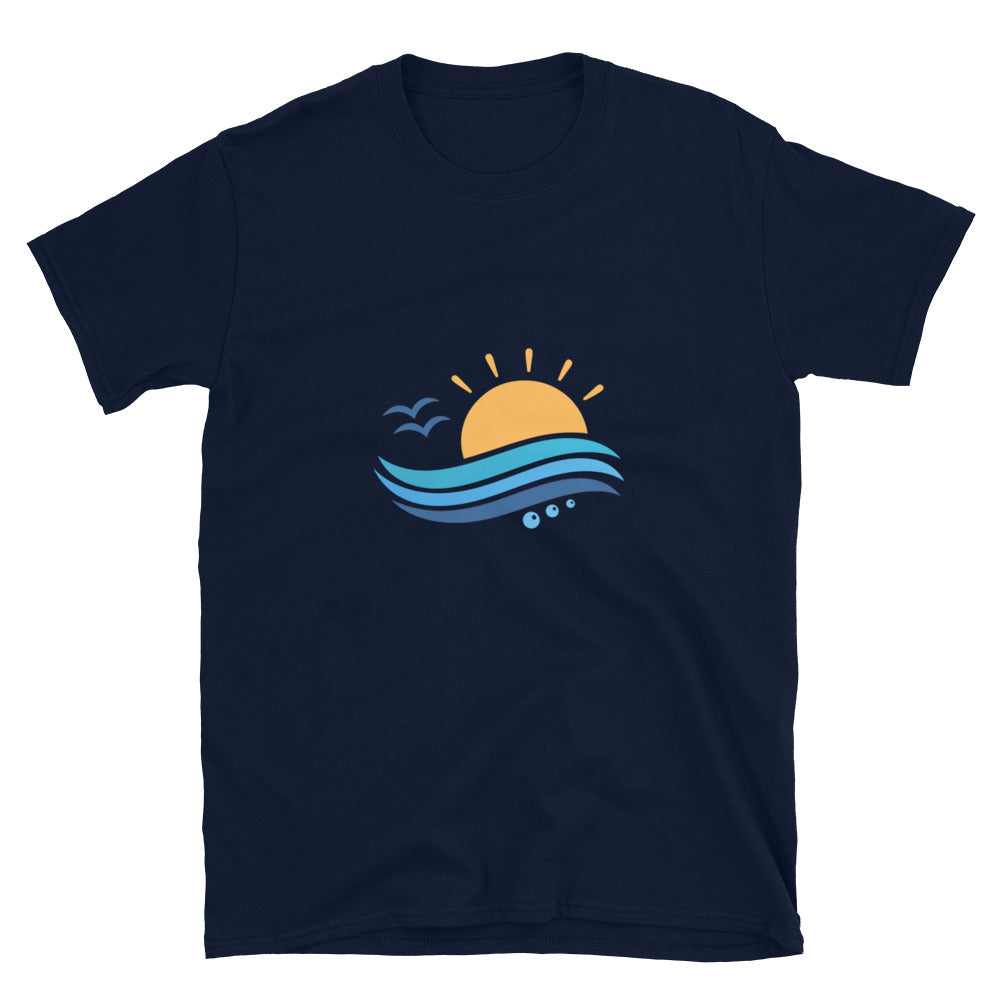 Luminous Ocean Sunrise - Navy