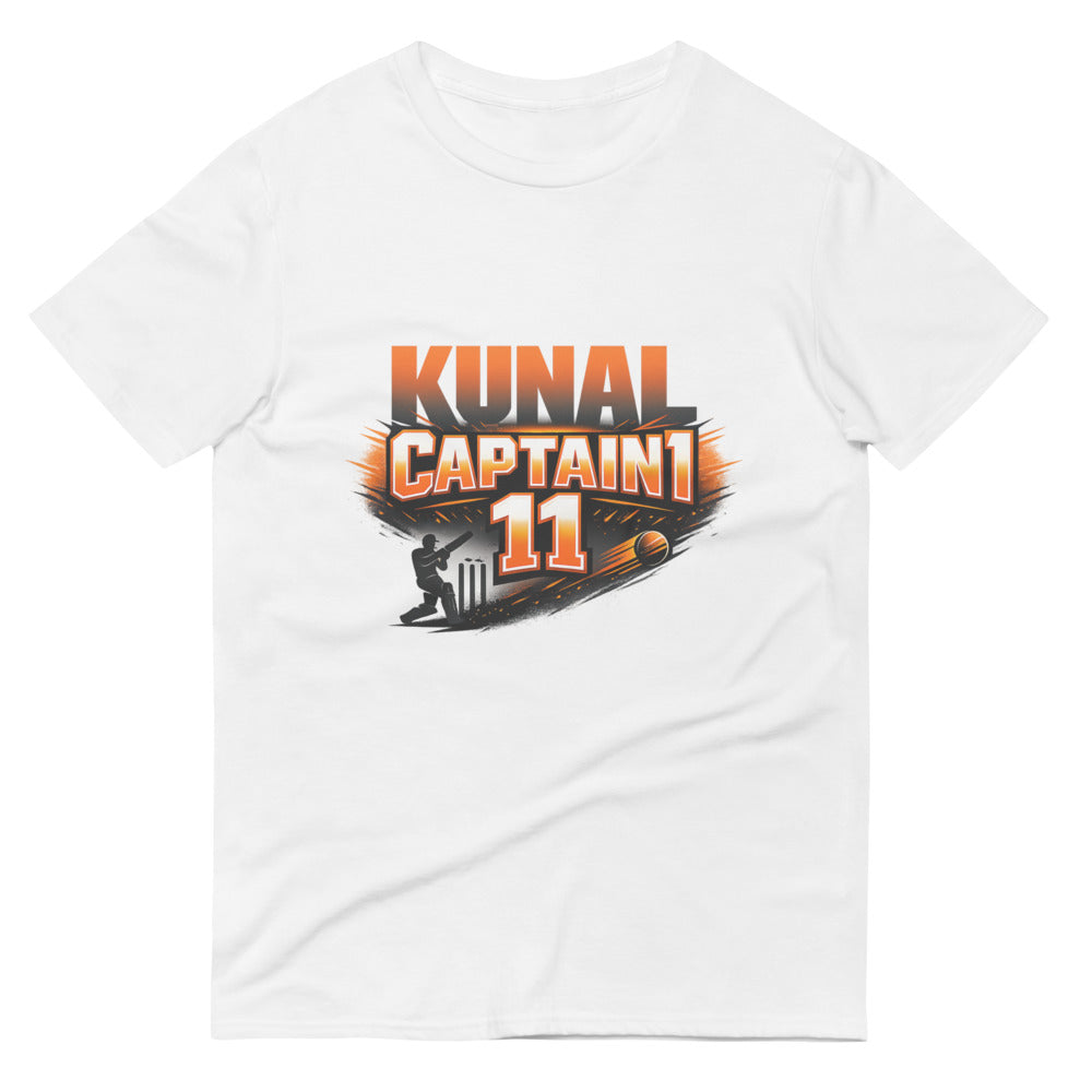 Kunal Captain 11 Blaze Cricket Tee - White