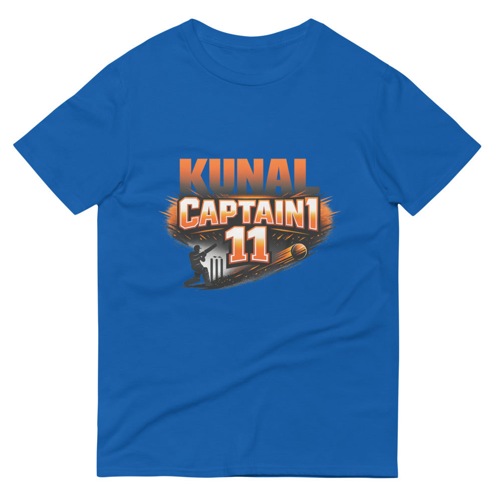 Kunal Captain 11 Blaze Cricket Tee - Royal Blue