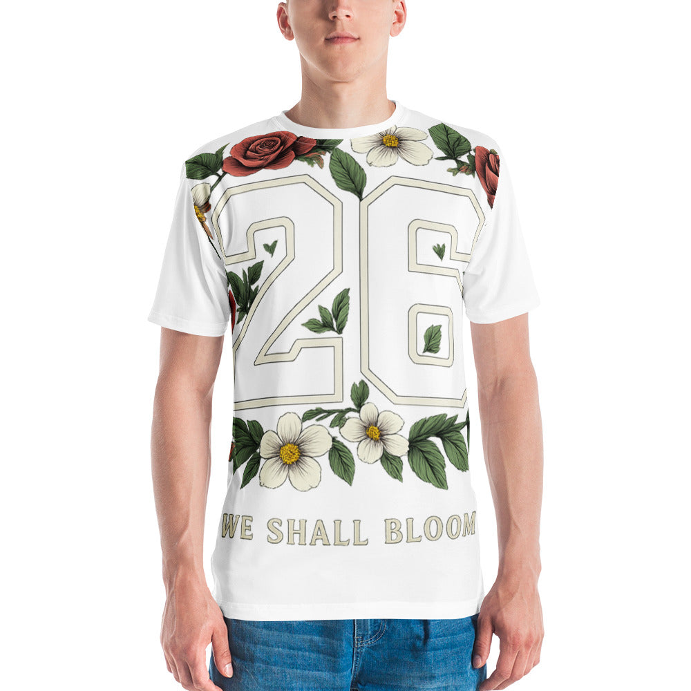 We Shall Bloom Floral Crest - White