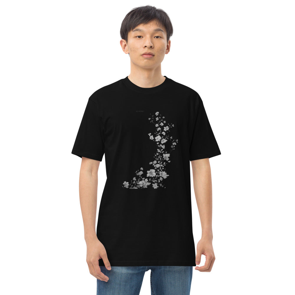 Midnight Floral Cascade - Black