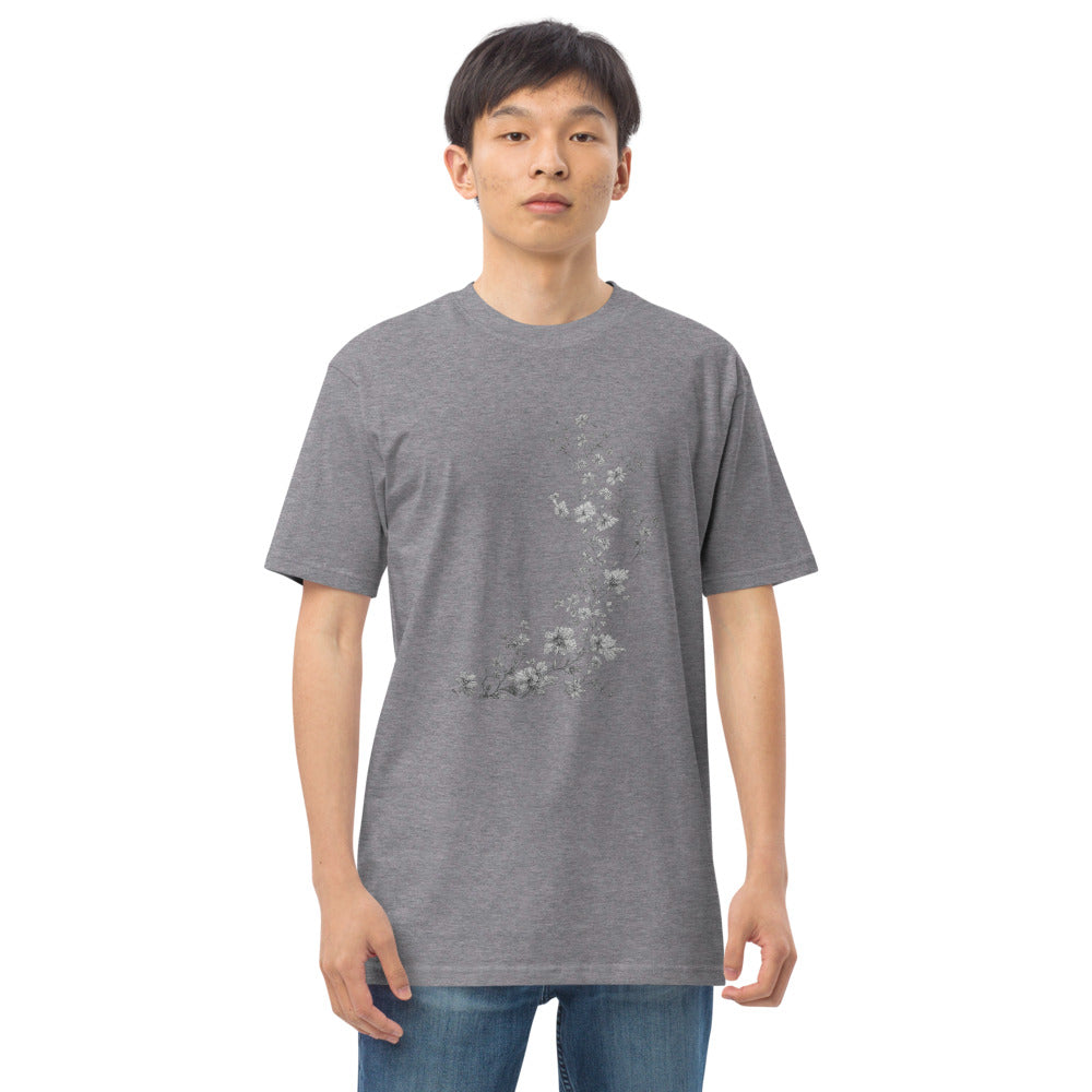 Midnight Floral Cascade - Carbon Grey