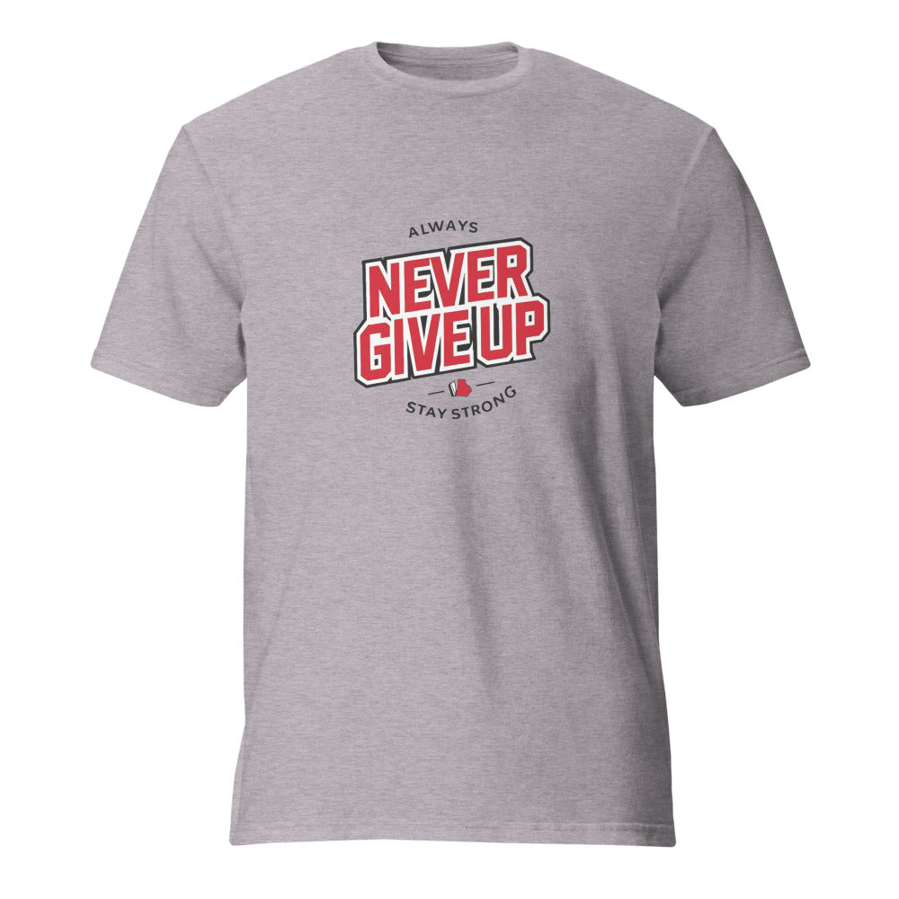 Crimson Resolve Motivational Badge - Heather Grey