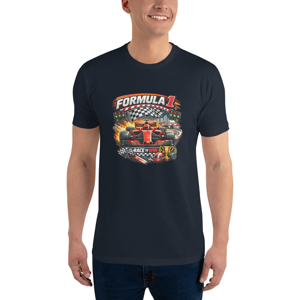 Crimson Apex Racing Art - Midnight Navy