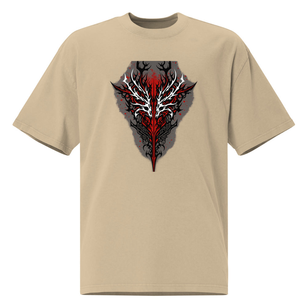 Crimson Stag Crest - Faded Khaki