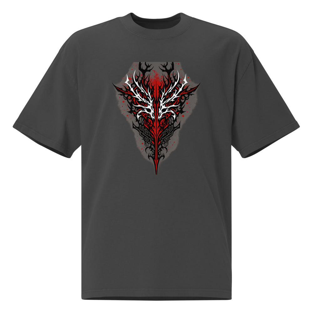 Crimson Stag Crest - Faded Black