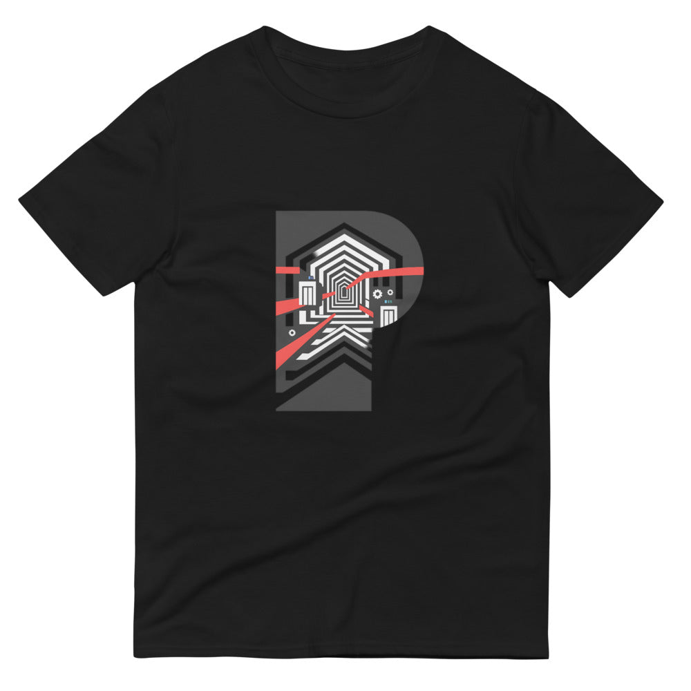 Red Ribbon Chevron Portal - Black