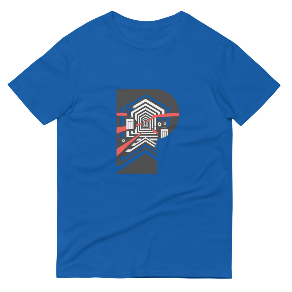 Red Ribbon Chevron Portal - Royal Blue
