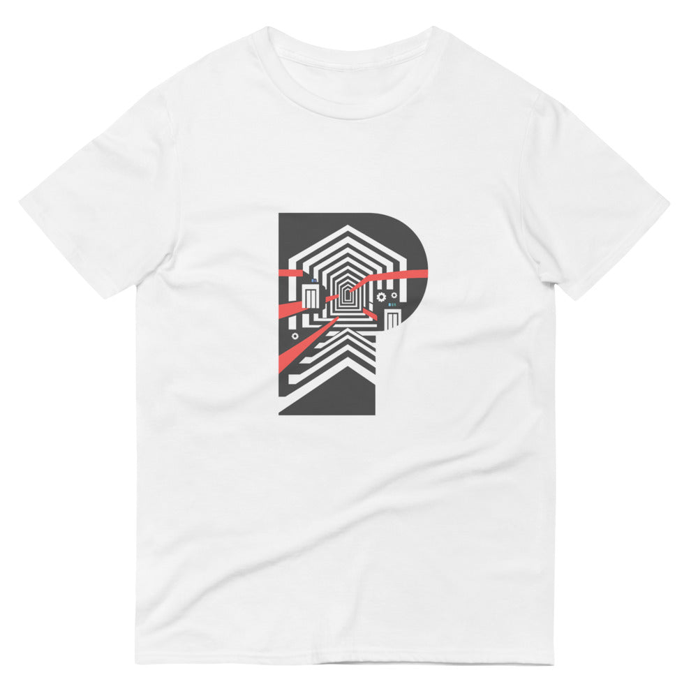 Red Ribbon Chevron Portal - White