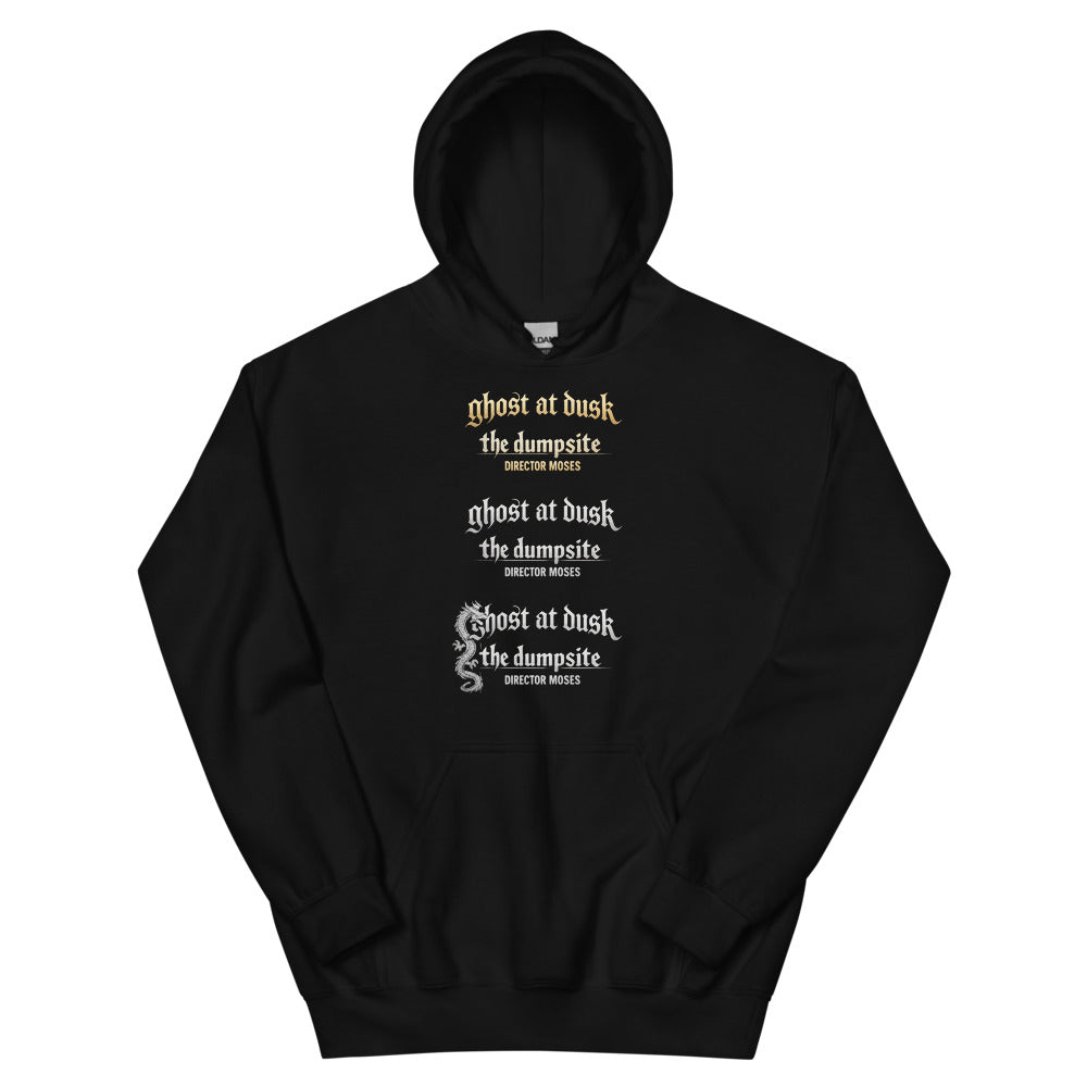 Ghost at Dusk Dragon Hoodie - Black