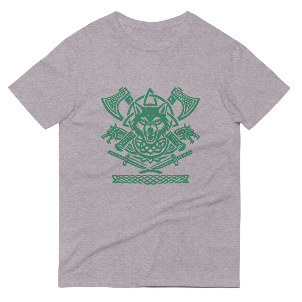Emerald Wolf Clan Crest - Heather Grey