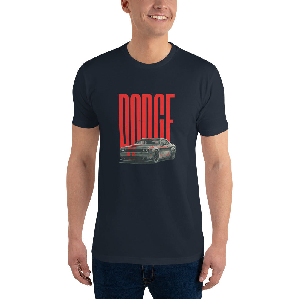 Crimson Stripe Muscle Machine - Midnight Navy