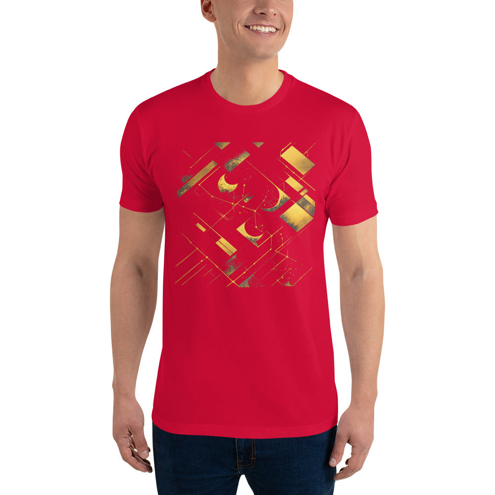 Gilded Lunar Circuit Grid - Red
