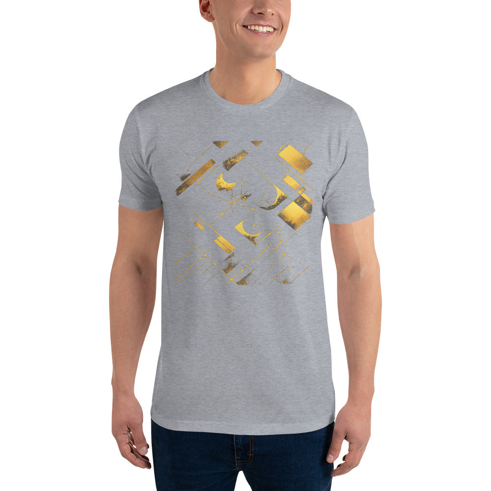 Gilded Lunar Circuit Grid - Heather Grey