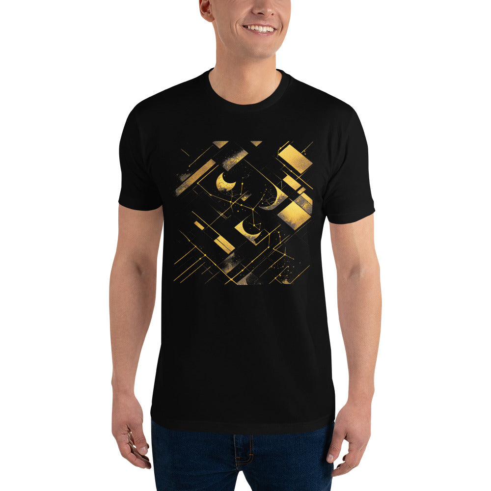 Gilded Lunar Circuit Grid - Black