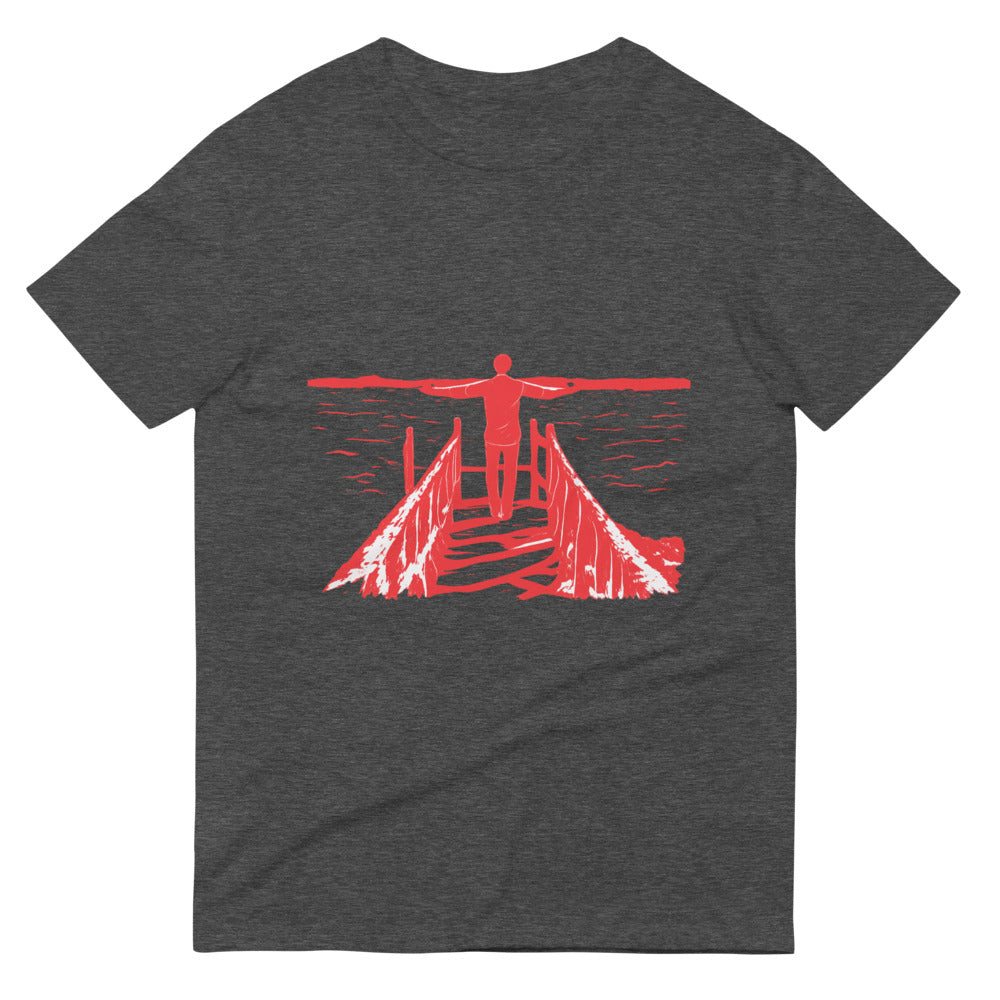 Crimson Horizon Embrace - Heather Dark Grey