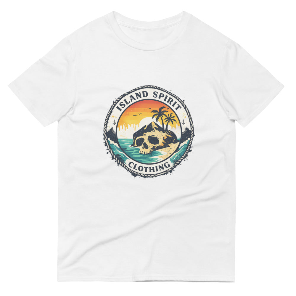 Skull Isle Sunset Emblem - White