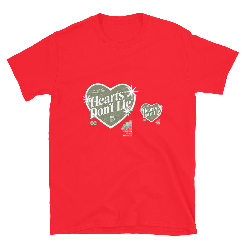 Hearts Don't Lie Retro Tee - Red
