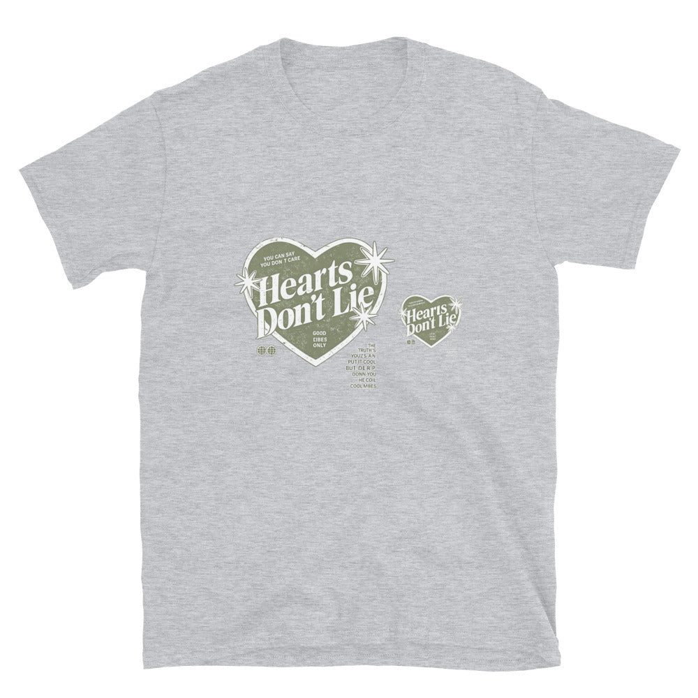 Hearts Don't Lie Retro Tee - Sport Grey