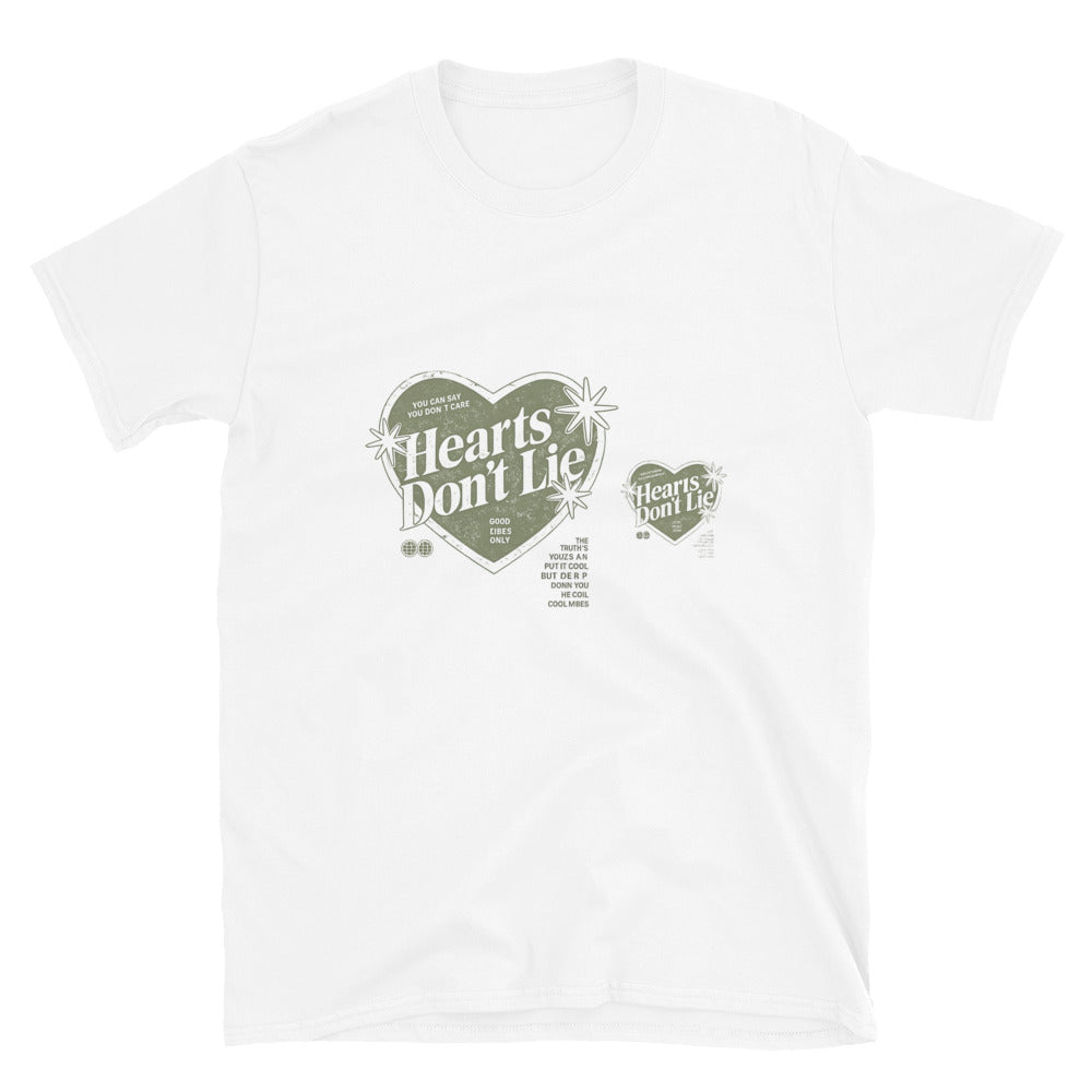 Hearts Don't Lie Retro Tee - White
