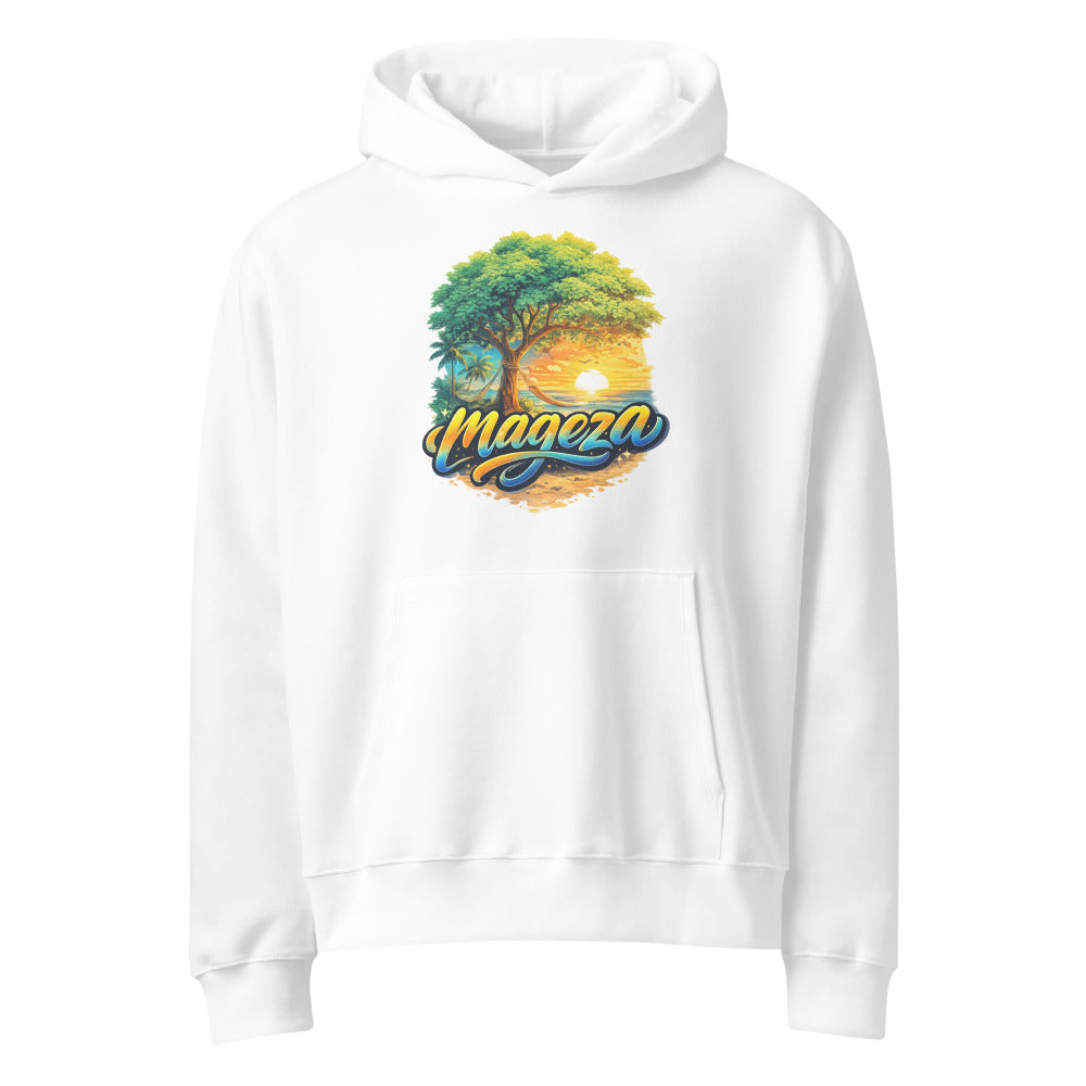 mageza Tropical Tree Beach Sunset - White