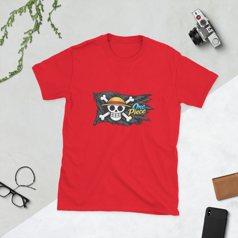 Straw Hat Jolly Roger Tee - Red