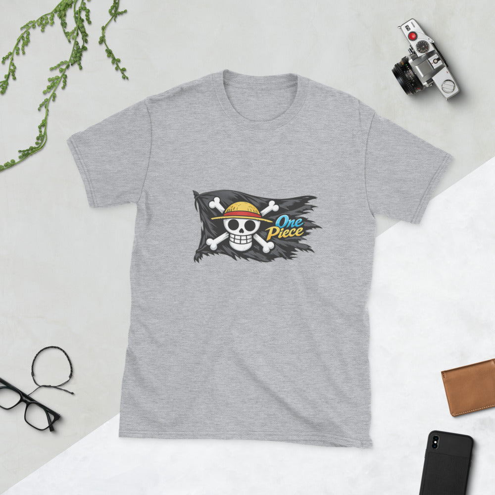 Straw Hat Jolly Roger Tee - Sport Grey