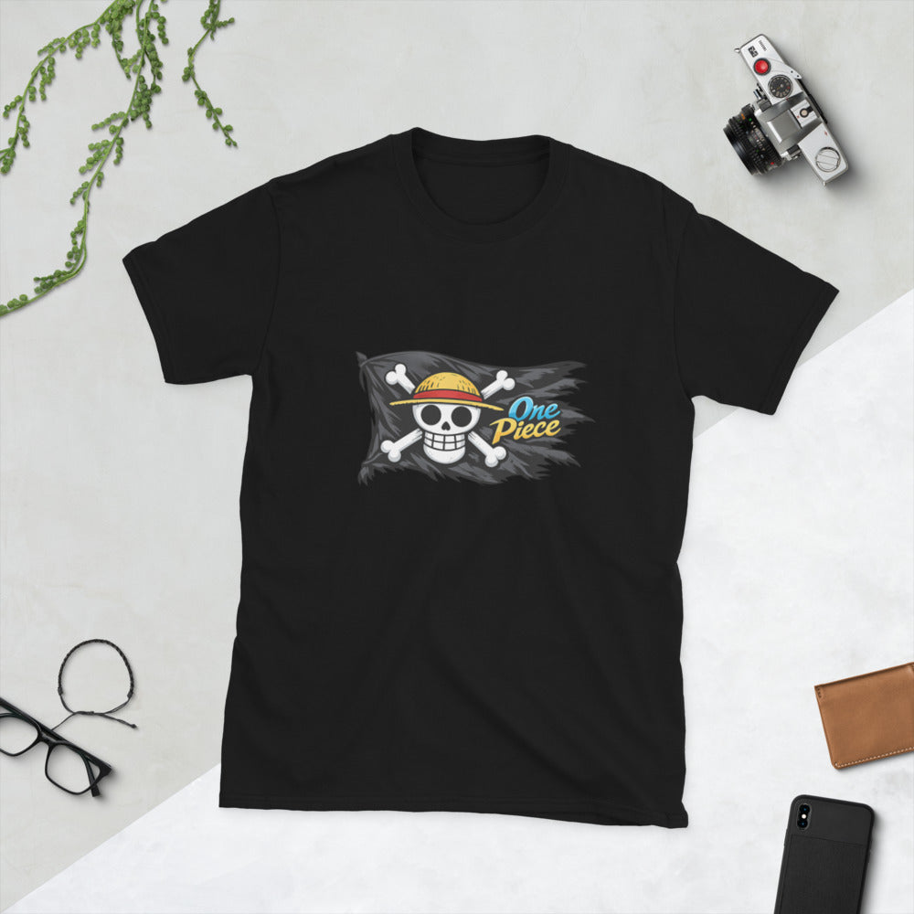 Straw Hat Jolly Roger Tee - Black