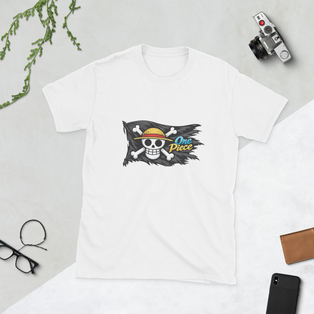 Straw Hat Jolly Roger Tee - White