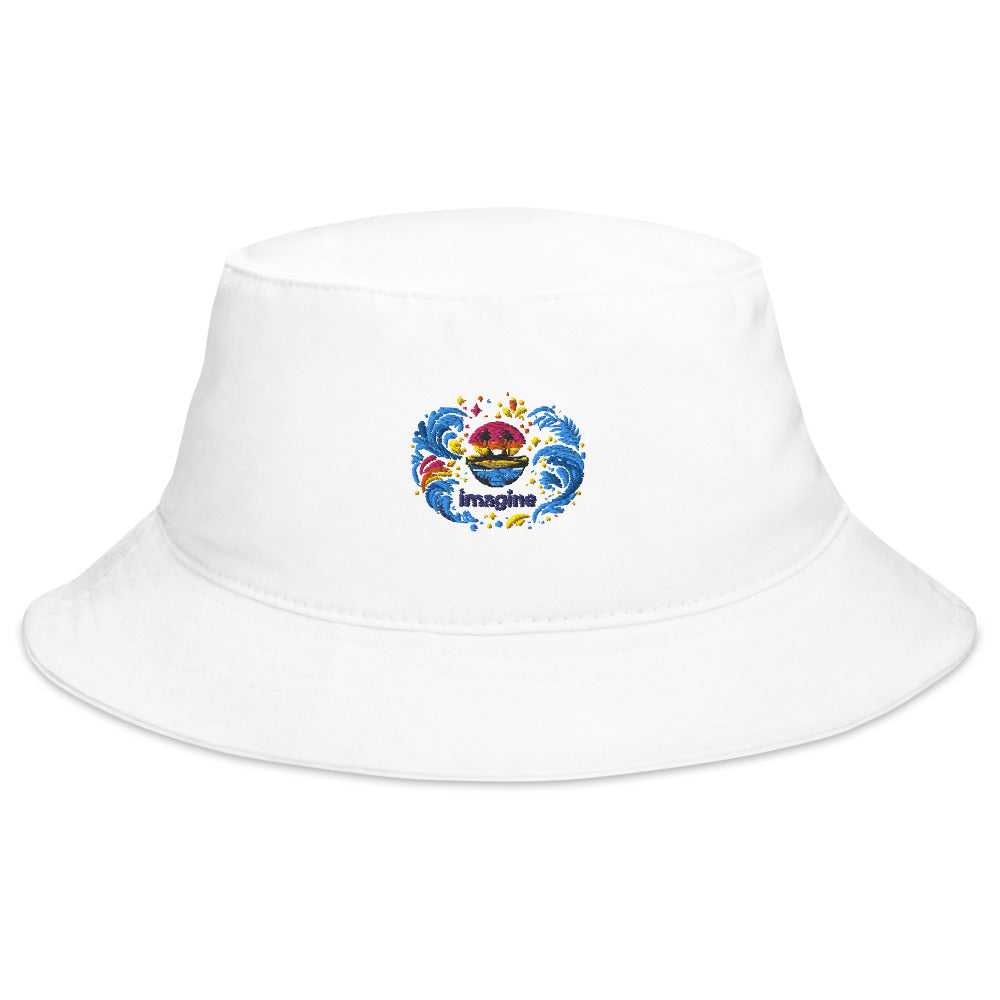 Imagine Island Neon Emblem - White