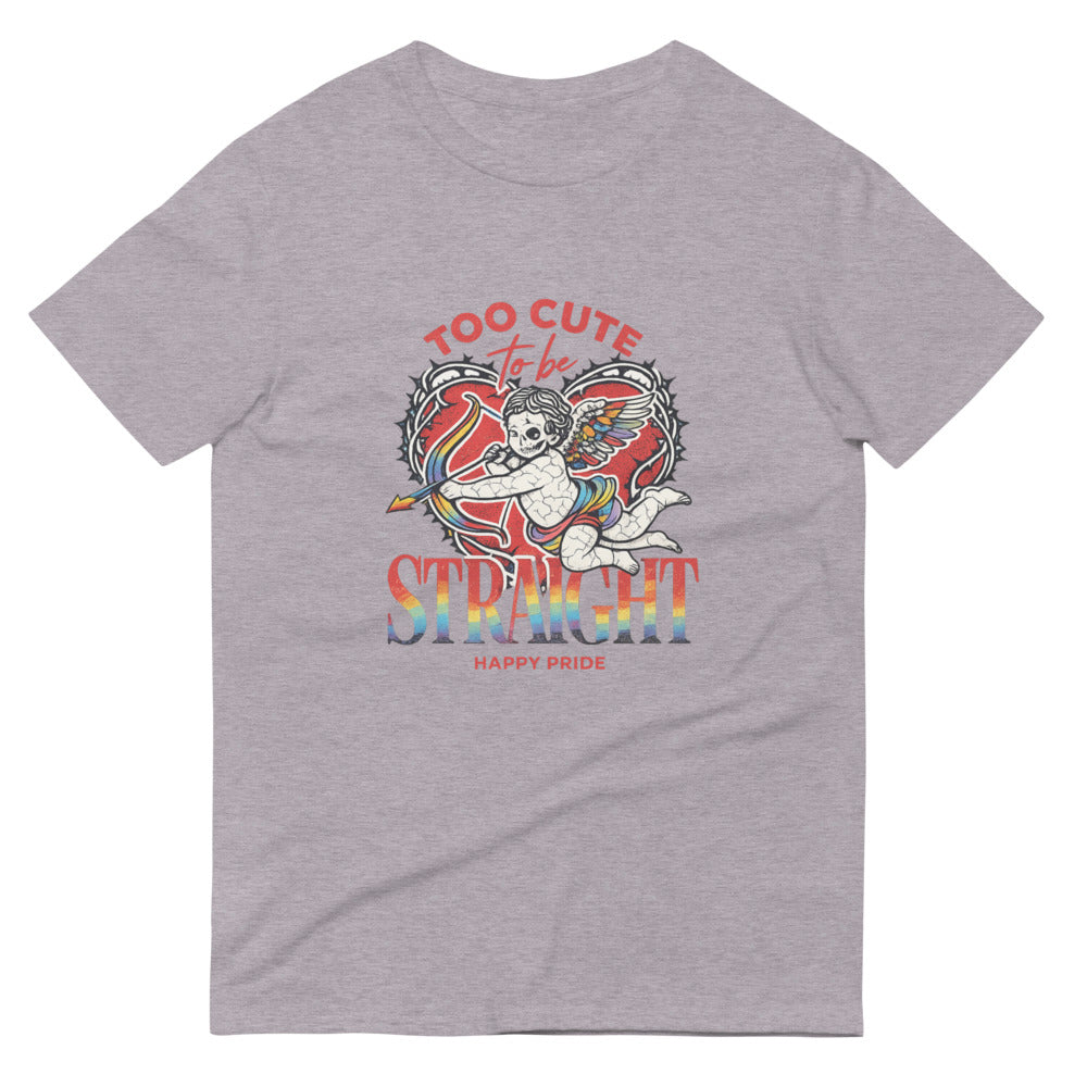 Cracked Porcelain Cupid Pride Poster - Heather Grey