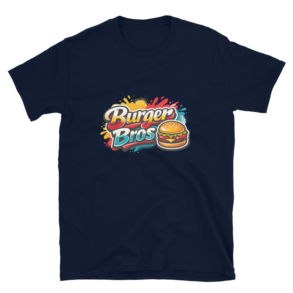 Burger Bros Neon Splash Tee - Navy